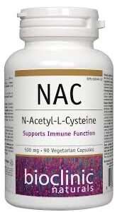 NAC N-Acetyl-L-Cysteine 90 Vegetarian Capsules ( SKU: 9524, NPN: 80044142 )